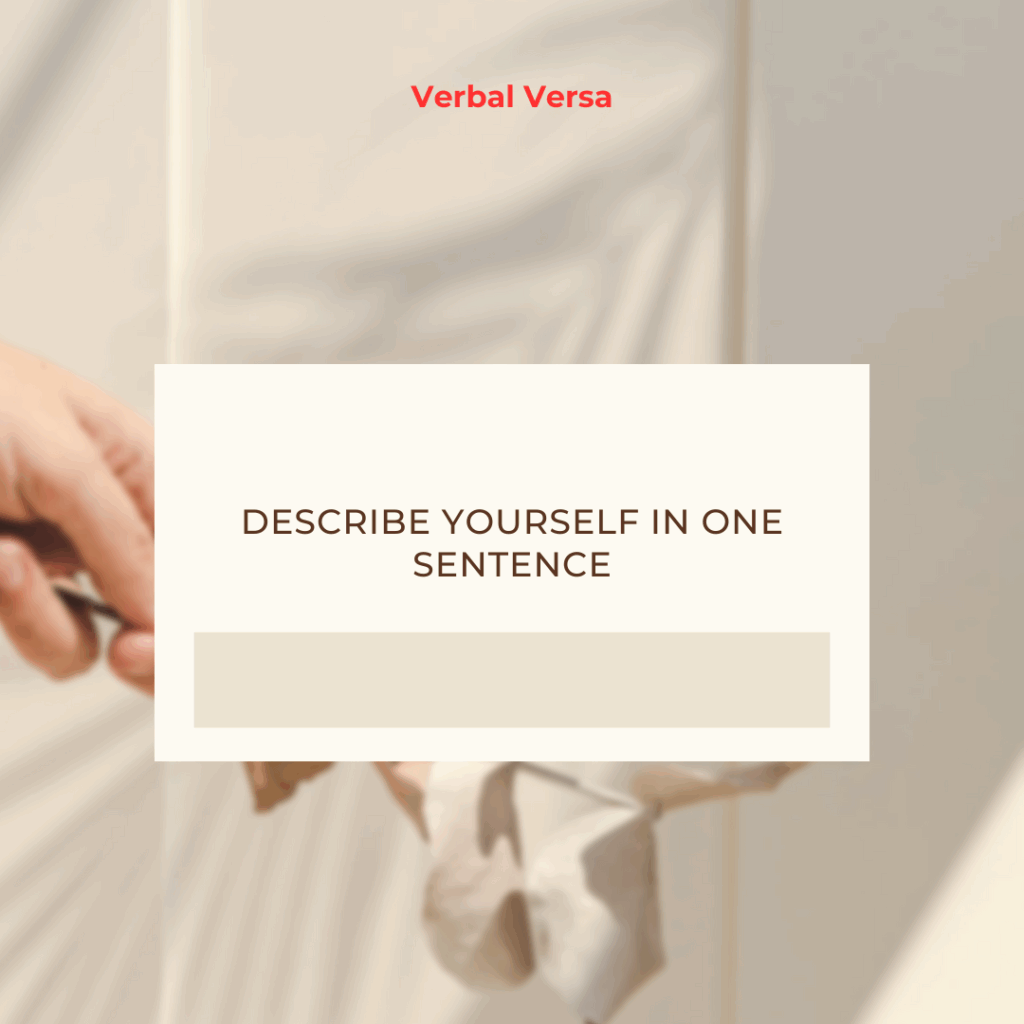 words to describe yourself